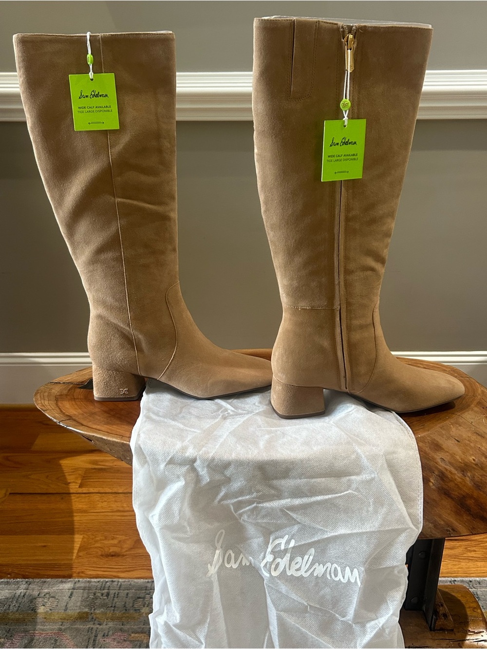 Sam Edelman 7M Tan Suede Knee-High Boots
